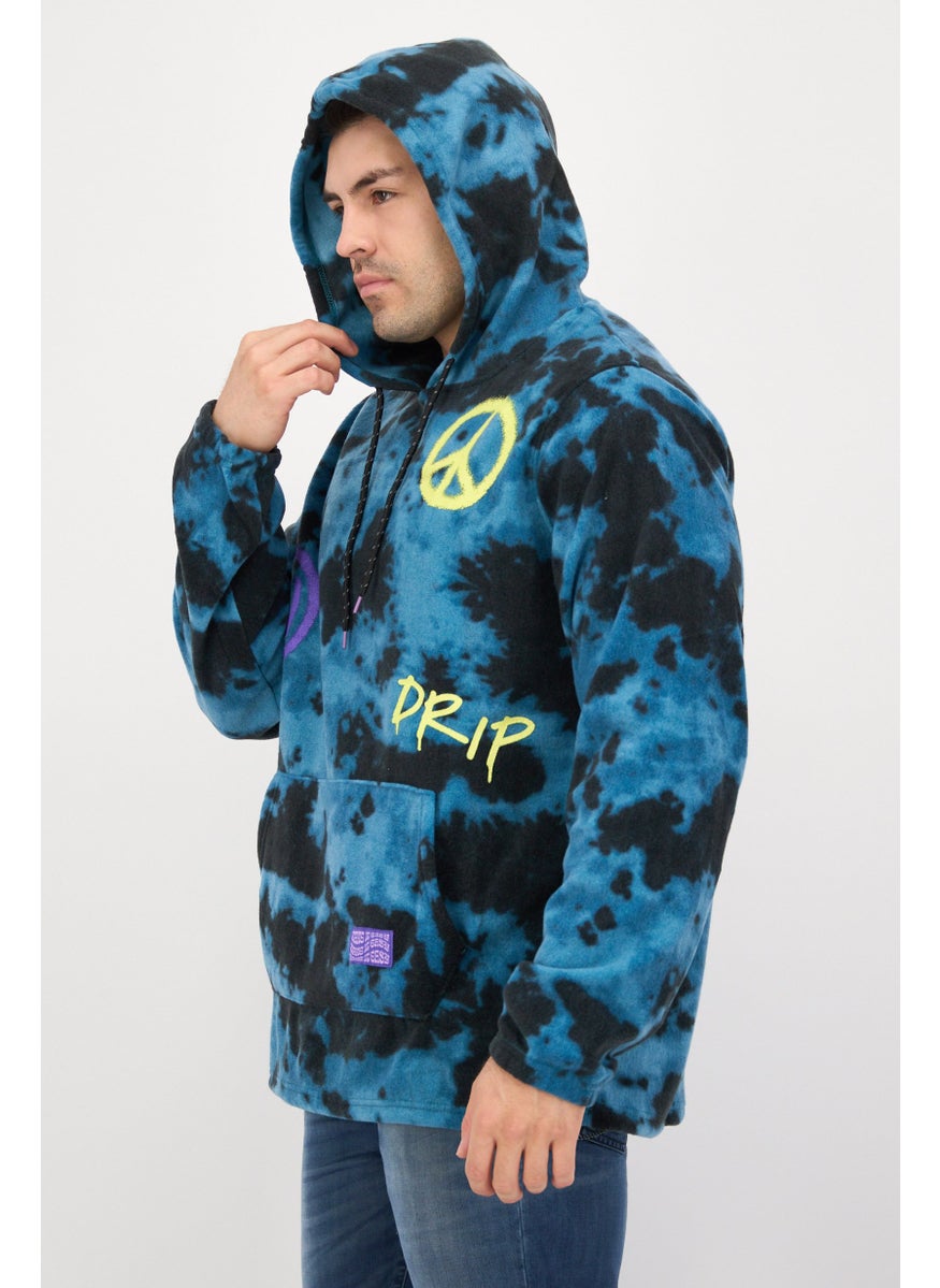 Men Long Sleeve Tie Dye Print Hoodies, Teal Blue - pzsku/Z65418FC285CD3383F9CEZ/45/_/1739455626/0905ce05-15a7-436c-af51-96fbbaf56c3c