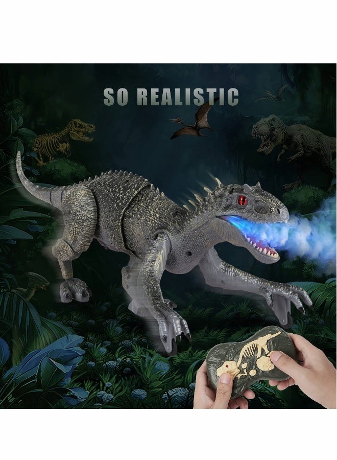 Remote Control Dinosaur for Boys 4-7 8-12, RC Walking Dinosaur Toys with Mist Spraying and Sounds, Large Trex Robot Dinosaur Toy for Boys Kids 5-7 8-12 - Image 1