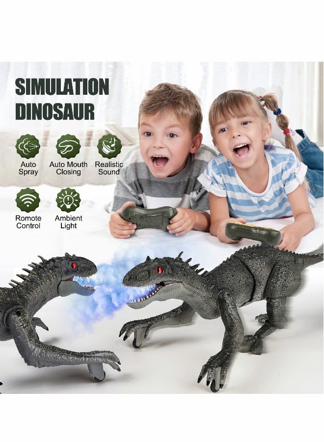 Remote Control Dinosaur for Boys 4-7 8-12, RC Walking Dinosaur Toys with Mist Spraying and Sounds, Large Trex Robot Dinosaur Toy for Boys Kids 5-7 8-12 - Image 4