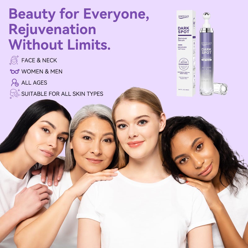 DMYGO Dark Spot Remover for Face Body and Hands, Dark Spot Corrector for Melasma Age Spot Sun Spot, Brown Spot Remover for Women and Men with 360Â° Roller - 0.67 floz - Image 5