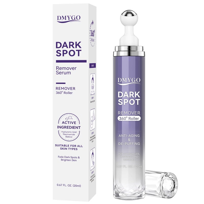 DMYGO Dark Spot Remover for Face Body and Hands, Dark Spot Corrector for Melasma Age Spot Sun Spot, Brown Spot Remover for Women and Men with 360Â° Roller - 0.67 floz - Image 1