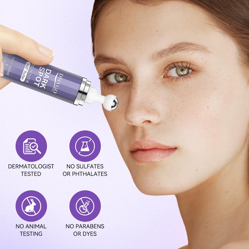 DMYGO Dark Spot Remover for Face Body and Hands, Dark Spot Corrector for Melasma Age Spot Sun Spot, Brown Spot Remover for Women and Men with 360Â° Roller - 0.67 floz - Image 3