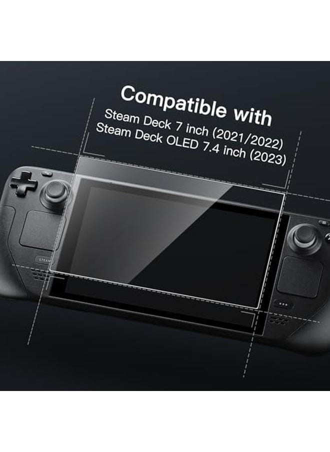 Jetech Screen Protector For Steam Deck Oled 7.4 Inch 2023 And Steam Deck 7 Inch 2021 And 2022 9H Tempered Glass Film Anti Scratch Hd Clear 2 Pack  - Image 2