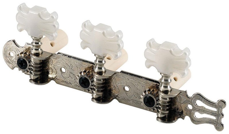 Grover 303N 3 Per Side Classical Guitar Machine Heads, Nickel - Image 3