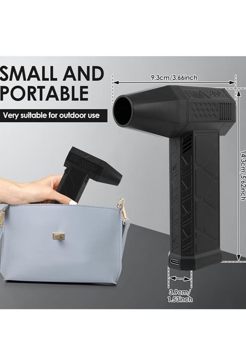 Mini Turbo Jet Fan 130000RPM 52m/s – Powerful Wireless 3000mAh Portable Turbo Fan for Cleaning, Camping & Outdoor Use, High-Speed Mini Fan with Violent Airflow for Efficient Drying & Dust Removal – Compact, Rechargeable & Versatile Handheld Blower