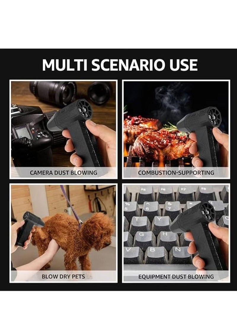 Mini Turbo Jet Fan 130000RPM 52m/s – Powerful Wireless 3000mAh Portable Turbo Fan for Cleaning, Camping & Outdoor Use, High-Speed Mini Fan with Violent Airflow for Efficient Drying & Dust Removal – Compact, Rechargeable & Versatile Handheld Blower