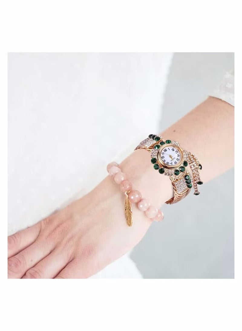 Women's Bangle Watch Quartz Shiny Gold Watch with Crystal Rhinestones Diamonds Wrist Jewelry Fashion Ladies Bracelet Watch Elegant Bracelet Wrist Watch (Green) - pzsku/Z6541C60F4F5605A5BA57Z/45/_/1679714253/5a85cc68-a3fb-44fb-bc0f-97ee901641f3