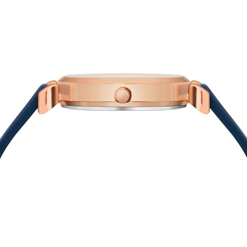 LOUIS DEVIN Blue Silicone Strap Analog Wrist Watch for Women (Blue Dial) | LD-CKL191-BLU - Image 4
