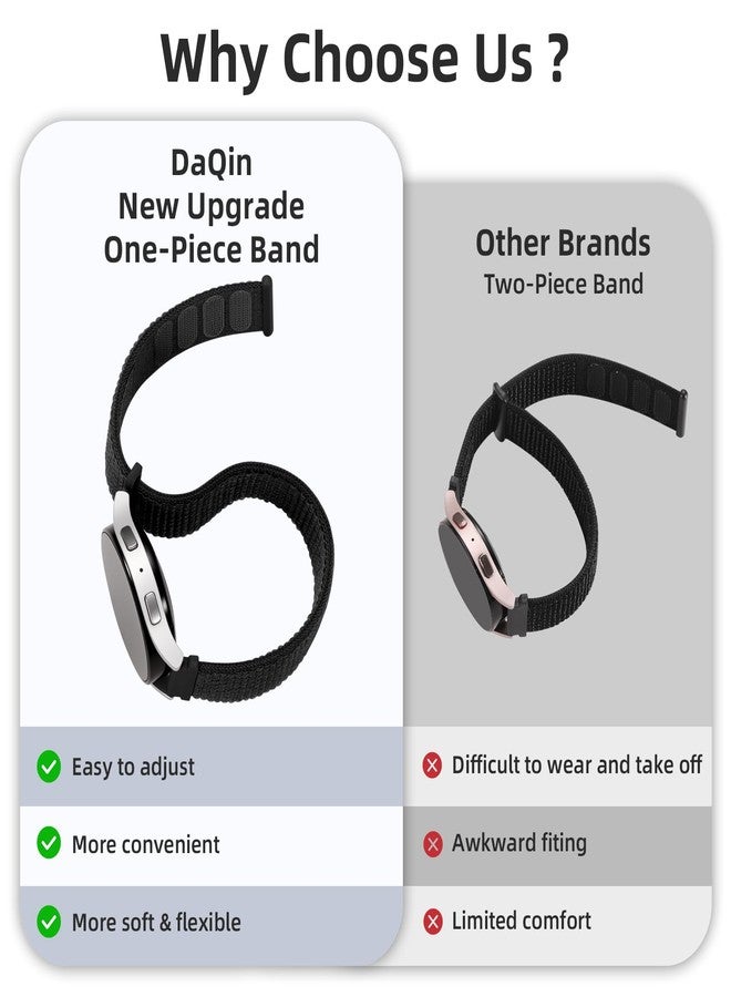 DaQin Quick Release 22mm Nylon Watch Band, Adjustable Breathable Sport Watch Strap Replacement for Men Women, 3 Packs - Image 4