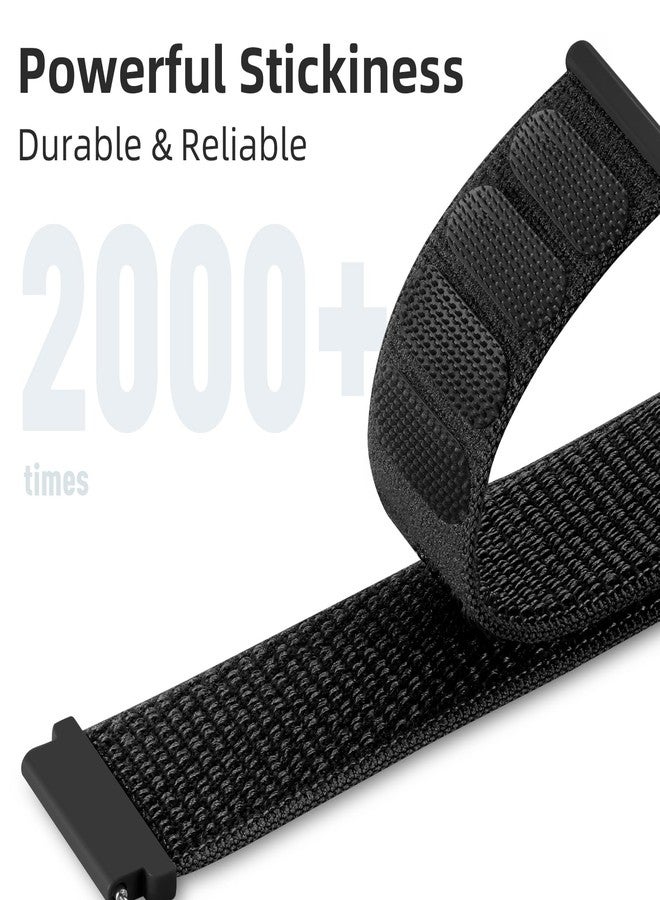 DaQin Quick Release 22mm Nylon Watch Band, Adjustable Breathable Sport Watch Strap Replacement for Men Women, 3 Packs - Image 2