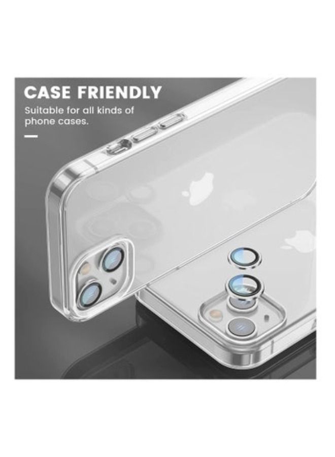 ACLIX Camera Lens Protector, Keep Original Camera HD Glass Metal Camera Lens Screen Cover Film for iPhone 14 Plus / 14 Accessories Silver - Image 2