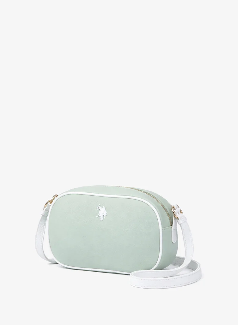 U.S. Polo Assn. Women's Crossbody Bag, Ladies Shoulder Bag Handbag for Ladies Travel Bag for Girls Mint white