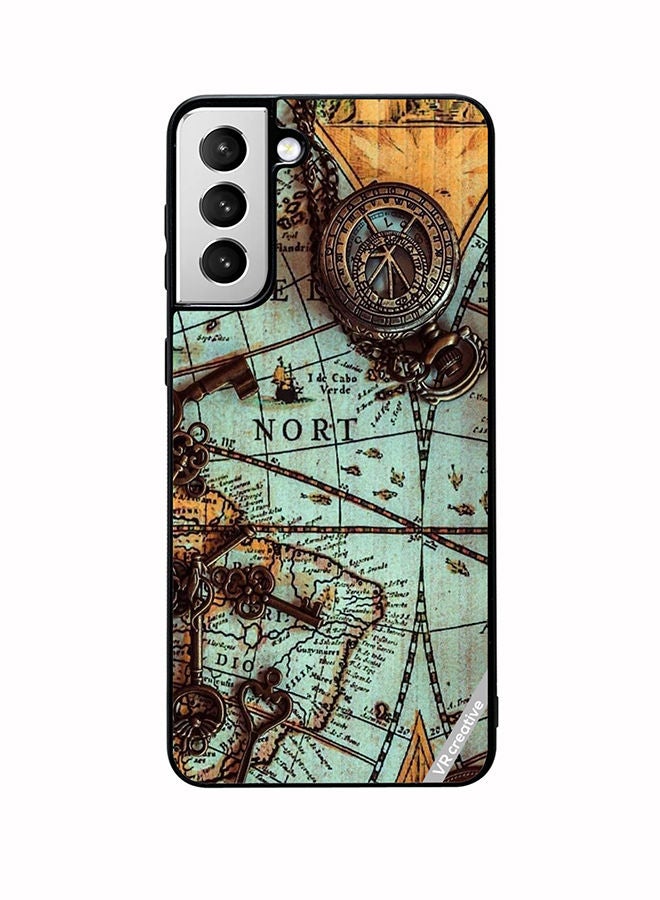 VR CREATIVE Protective Case Cover For Samsung Galaxy S22 Plus 5G Compas Design Multicolour - Image 1