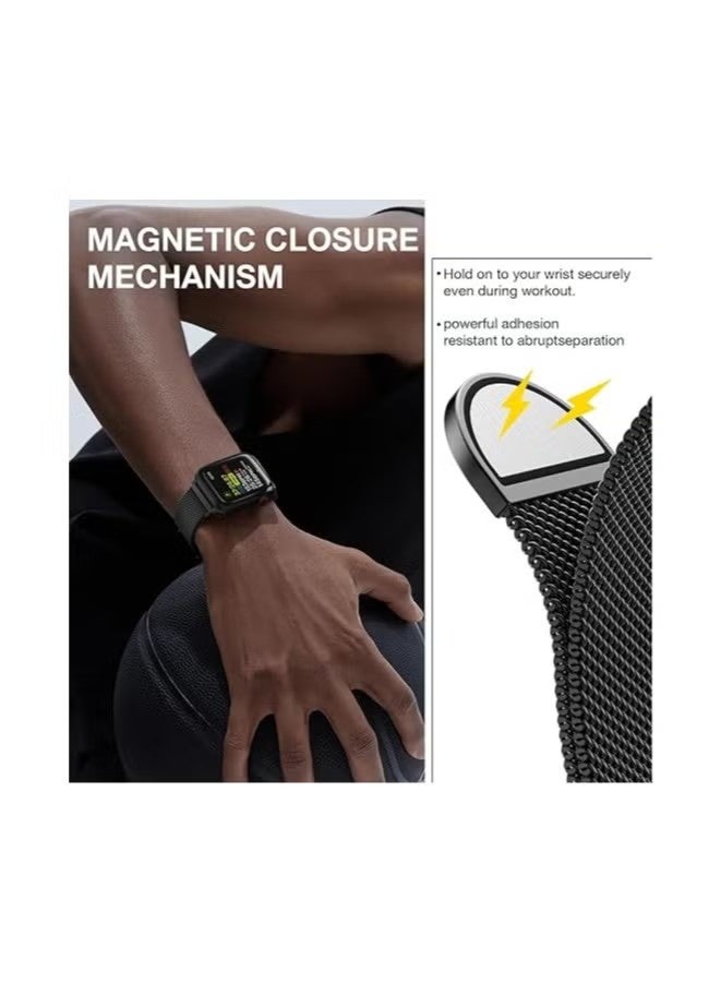 Milanese Strap Compatible with Apple Watch Bands 38mm 40mm 41mm 42mm ,Stainless Steel Magnetic Clasp Replacement Band for iWatch Series 11/10/9/8/7/6/5/4/SE/SE2/SE3 - Image 3