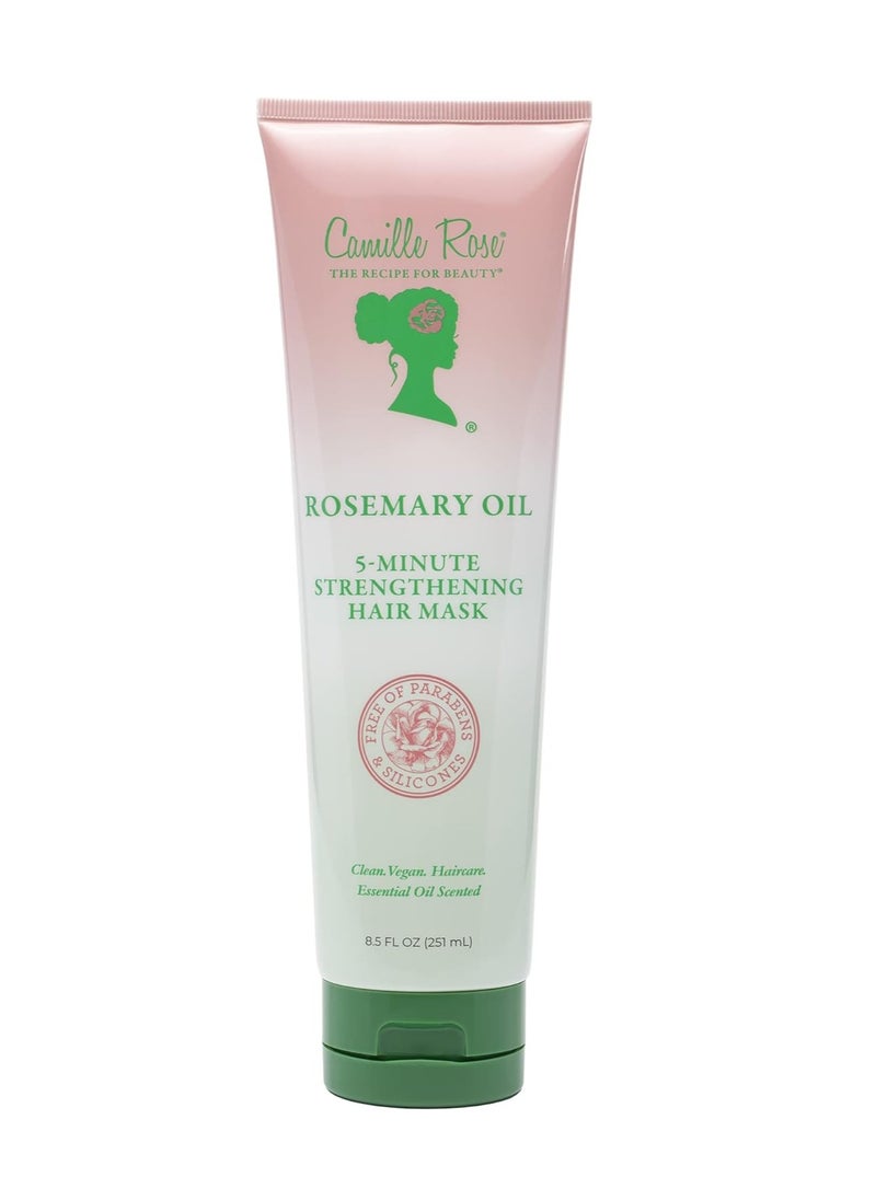 Camille Rose Naturals - Camille Rose | Rosemary Oil 5 Minute Deep Strengthening Mask | Castor Oil, Peppermint & Rosemary Essential Oils to Encourage Hair Growth & Strengthen | Natural Deep Conditioner | 8.5 fl oz - Image 1