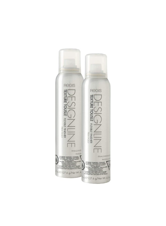 DESIGNLINE Texture Tousle Flexible Finisher Regis Heat Styling Protectant Hair Spray that Helps Hold Hair in Place and Create a Full and Tousled Look 2 Pack - Image 2