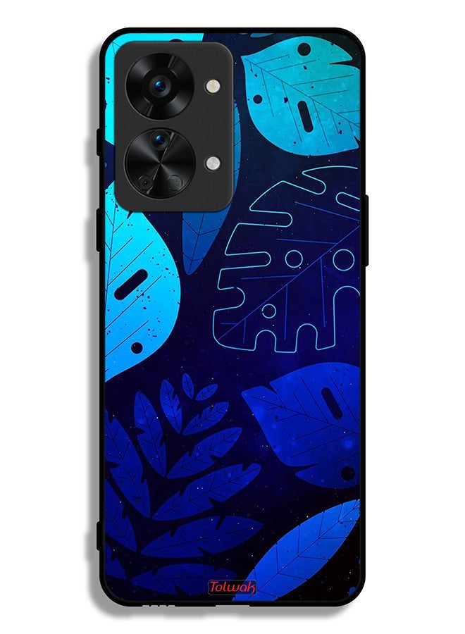 Tolwak OnePlus Nord 2T 5G Protective Case Cover Leaves Pattern - Image 2