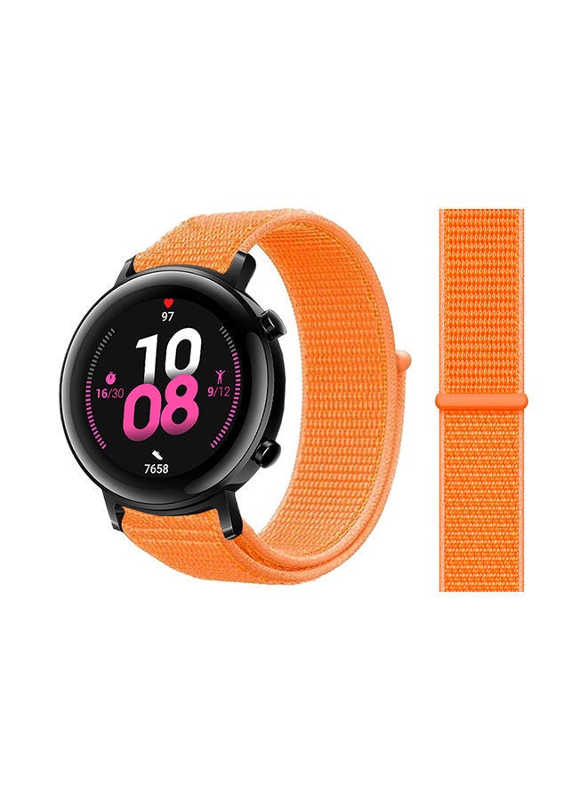 NIBEMINENT Nylon Loop Replacement Band For Huawei Watch GT 2 Papaya Orange