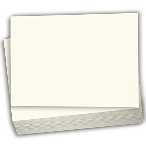 Hamilco Cream Colored Cardstock Thick Paper - Blank Index Flash Note & Post Cards - Greeting Invitations Stationary 4 X 6" Heavy Weight 80 lb Card Stock for Printer - 100 Pack - Image 1