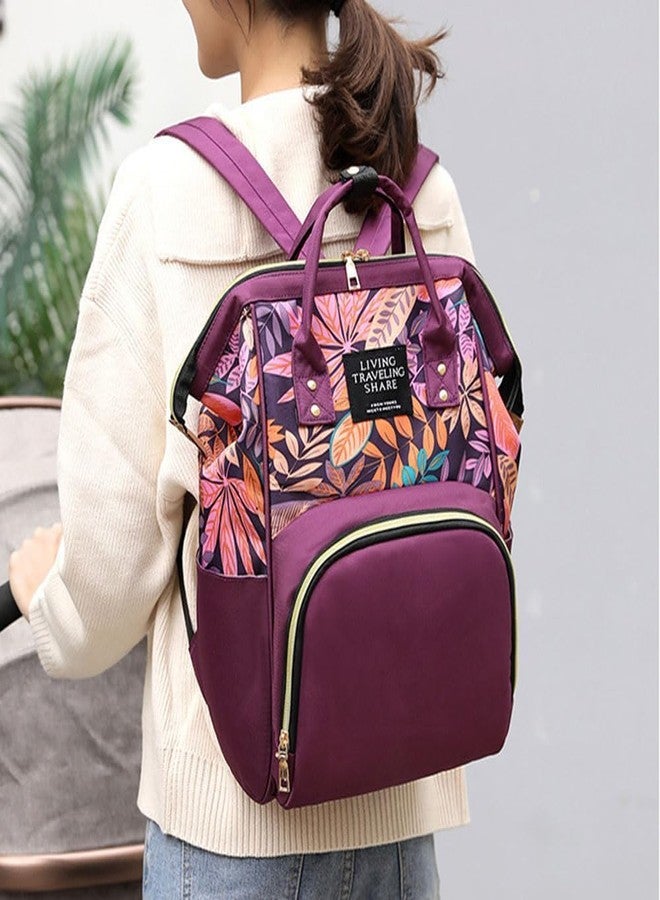 Diaper bags for mom/multi-functional waterproof bag with large capacity/travel backpack/kids diaper bags. (purple) - Image 3