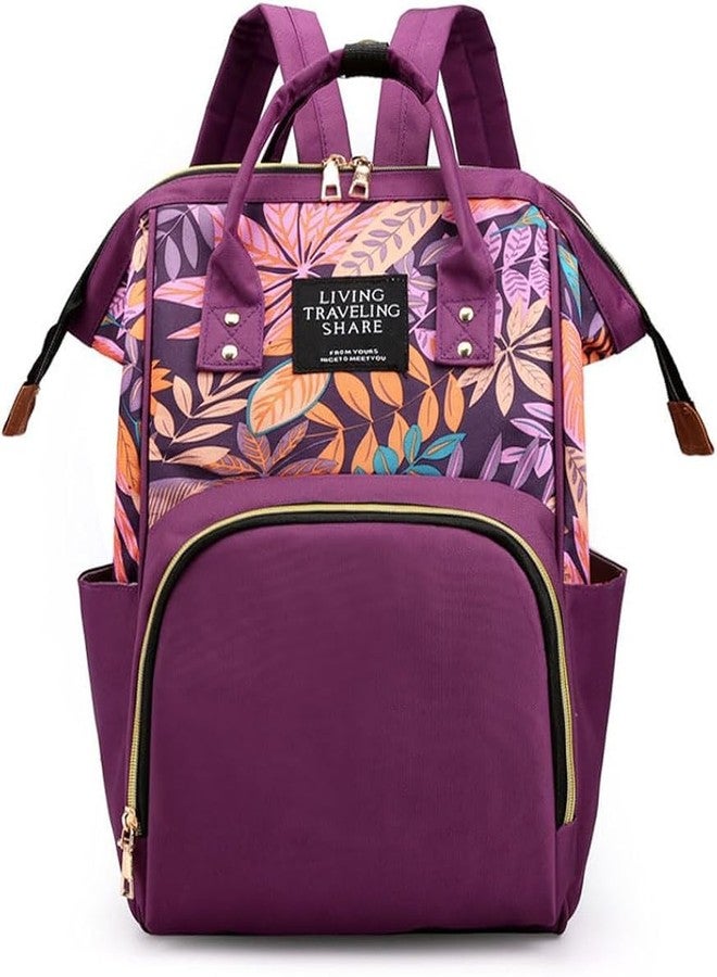 Diaper bags for mom/multi-functional waterproof bag with large capacity/travel backpack/kids diaper bags. (purple) - Image 1