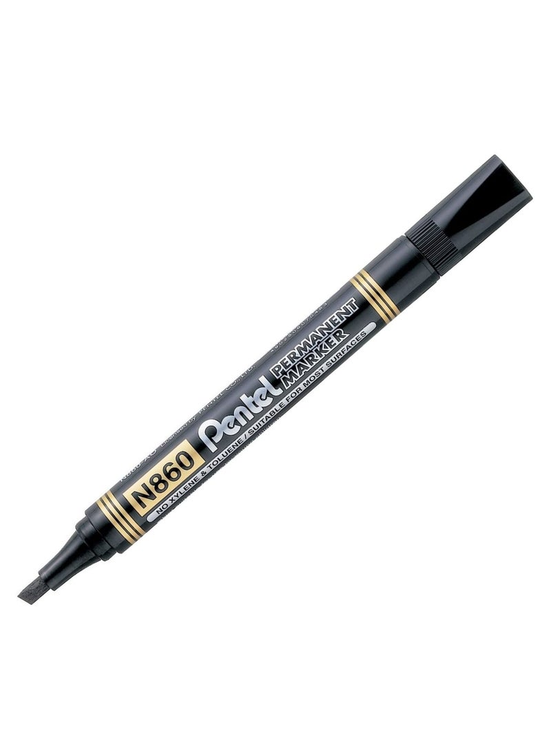 Pentel علامة دائمة 5 قطع طرف مائل حبر أسود - Image 2
