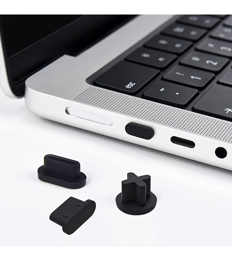 12 Pcs Dust Cover Port Plugs For Macbook Air 13 Inch M2 M1 Macbook Pro 13 Inch M2 M1 Macbook Air 15 Inch Macbook Pro 14 Inch 16 Inch M3 M2 M1 USB C Dust Plug Black - Image 3