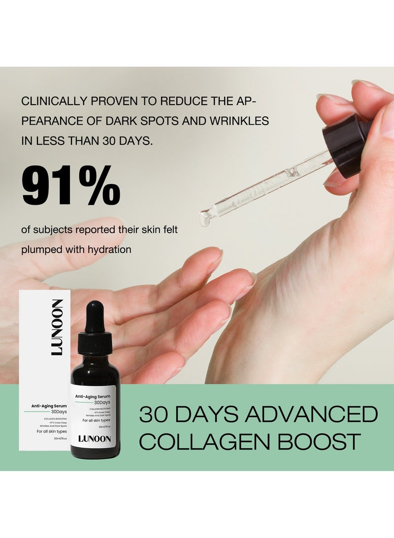 LUNOON Serum Essence Collagen Anti-Aging Brightening Skin Moisturizing Firming Essence Cream 30ml - Image 4