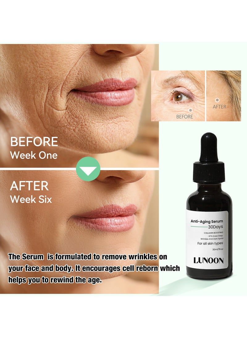 LUNOON Serum Essence Collagen Anti-Aging Brightening Skin Moisturizing Firming Essence Cream 30ml - Image 3