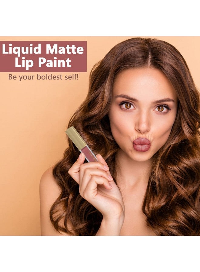MELLOW Liquid Matte Lip Paint (Barcelona) Highly Pigmented Smudge Proof & Moisturizing Lip Color Cream Vegan Crueltyfree & Paraben Free Lip Makeup Cosmetics Barcelona - Image 4