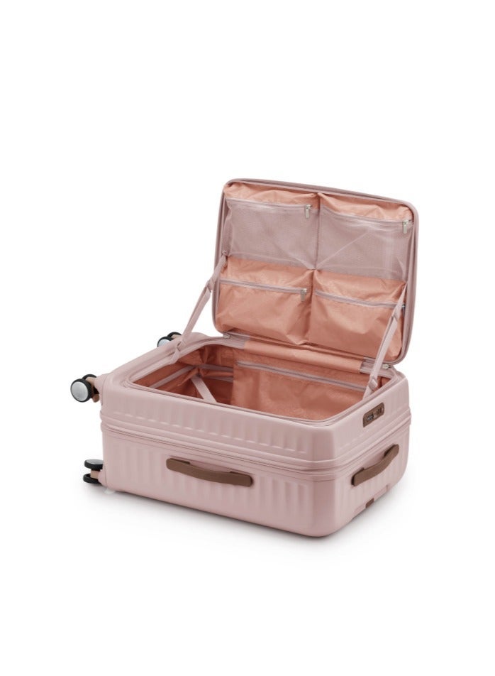 AMERICAN TOURISTER Frontec Suitcase, Check-In Size 68 cm / 25 inch, 4 Spinner Wheels, Hard Top, Polycarbonate, Strawberry|Expandable|Book Opening|2-in-1 Optimov™ + STEPause™ Shock Absorbing Wheels|TSA 008 Lock|DuoSaf™ Security Zipper - 3 Years International Warranty - Image 5