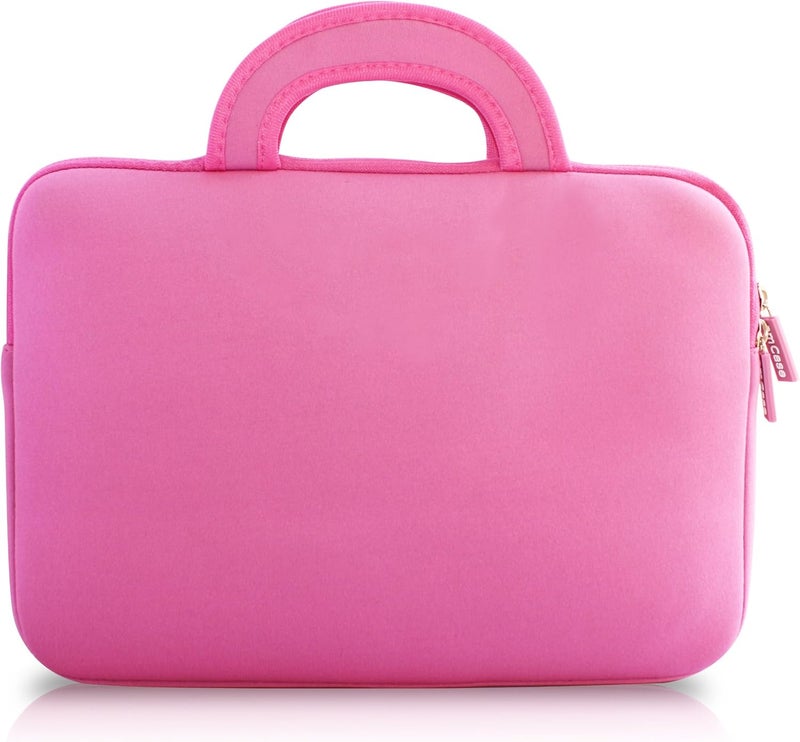 AM Case amCase 13.3 inch Chromebook Case Sleeve for iPad Pro, ASUS C300 Chromebook/Samsung Chromebook 2/Acer Chromebook/MacBook Air/Pro/Toshiba Chromebook/Lenovo Yoga 2/3 with Handle (Pink) - Image 4