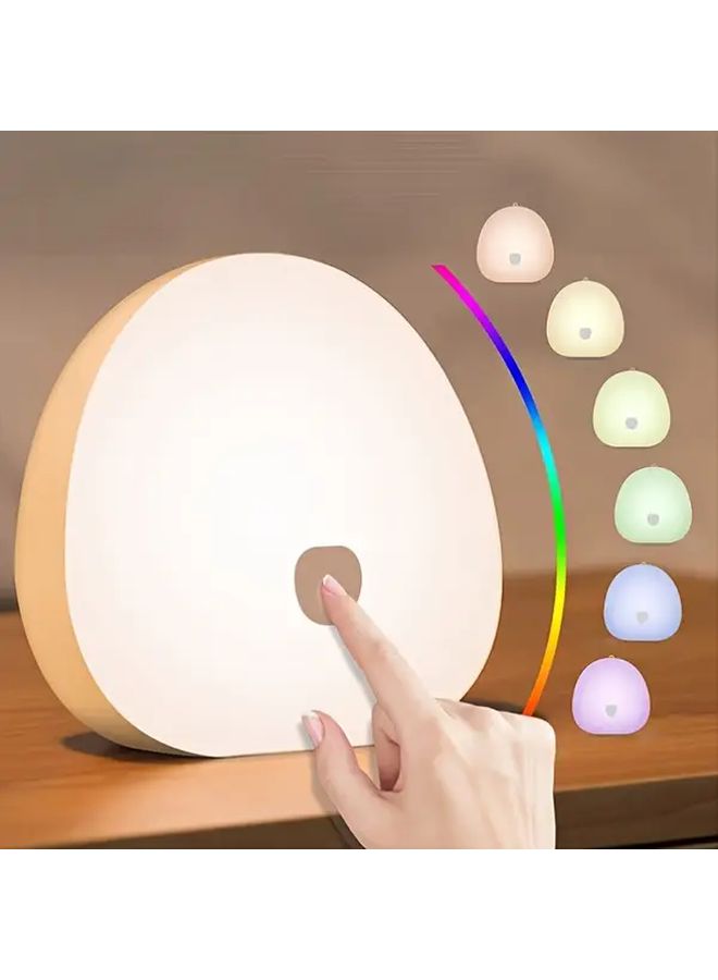 White Noise LED Night Light Multiple Colors Stepless Dimming Timer Sleep Sound Soothing Memory Function Portable Rechargeable 1200mAh Lithium Battery White - Image 5