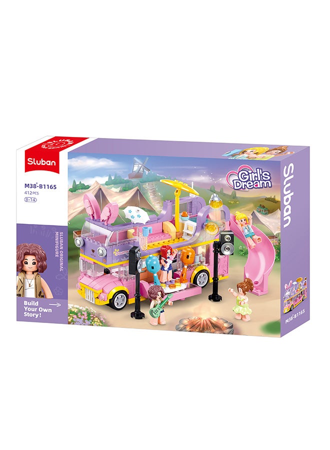 Sluban Music Rv Building Blocks 412 Pieces, With Minifigures, For Ages 6+ Years Old - Image 1