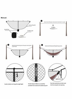 Excefore Mosquito net for Camping Hammock, Compact Lightweight Hammock Netting, 11' Long with Dual Sides Zippers Fits All Camping Hammocks  - Image 4