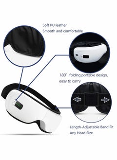 Excefore Eye Massager with Heat,Bluetooth Music Rechargeable Eye Heat Massager,Acupoints Point Eye Massage,Relax and Reduce Eye Strain Dark Circles Eye Bags Dry Eye-White  - Image 4