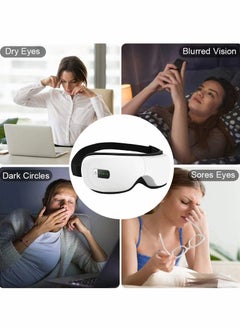 Excefore Eye Massager with Heat,Bluetooth Music Rechargeable Eye Heat Massager,Acupoints Point Eye Massage,Relax and Reduce Eye Strain Dark Circles Eye Bags Dry Eye-White  - Image 3