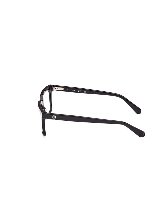 GUESS Men's Rectangular Eyeglass Frames Shiny Black GUESS GU5013300155 55 mm - Image 2