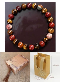 Bracelet Tiger Eye Red Jasper Natural Stone Size 8 mm With Elegant Gift Box - pzsku/Z65424F271DCE3D5DF708Z/45/_/1740727385/8fad63f7-b627-4114-836d-bb4703a1bd85