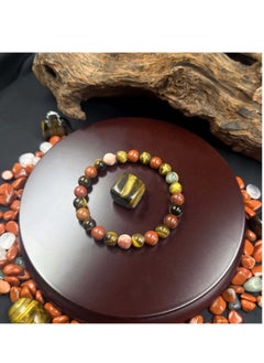 Bracelet Tiger Eye Red Jasper Natural Stone Size 8 mm With Elegant Gift Box - pzsku/Z65424F271DCE3D5DF708Z/45/_/1740727417/0b73d422-2055-4346-86f7-3c3db99209b3