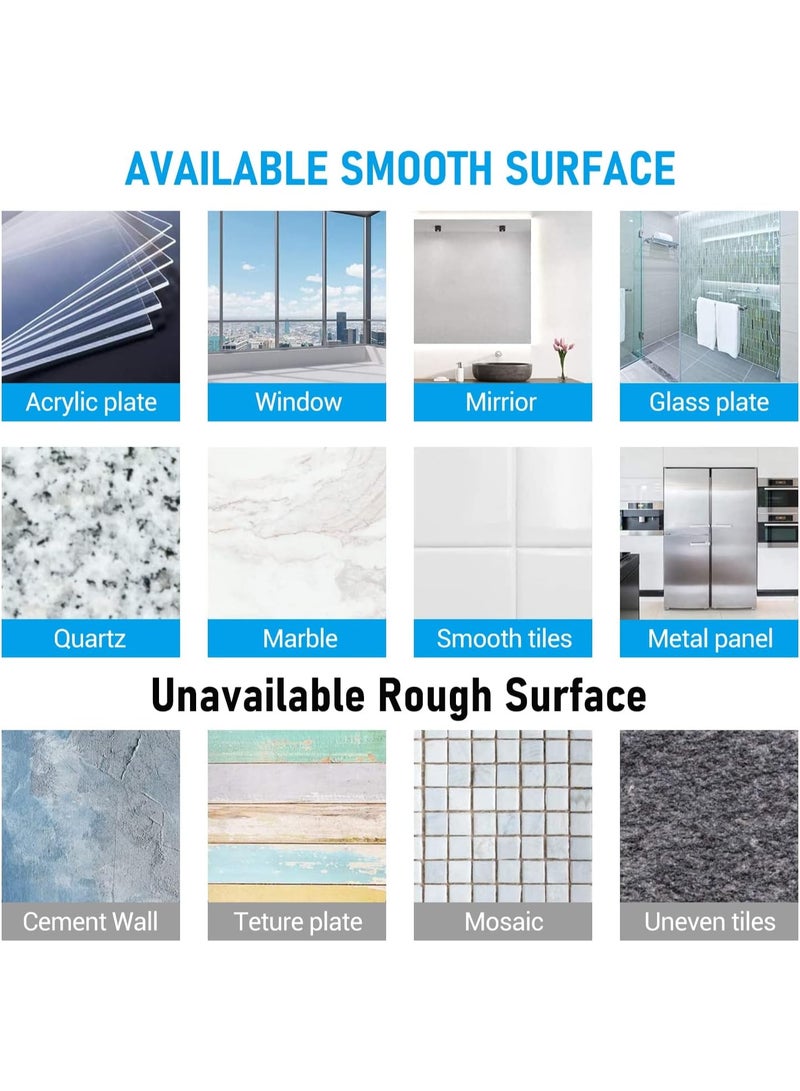 4 خطافات شفط شفافة متعددة الاستخدامات، خطافات دش مقاومة للماء لحامل إكليل، منشفة، جدار حمام، زجاج - Image 5