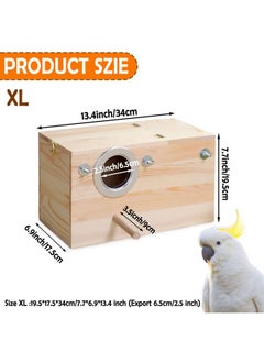 Kathson Parakeet Nest Box Budgie Nesting House Cockatiel Breeding Parrots Mating Box For Lovebirds Large And MediumSized Birds  - Image 5