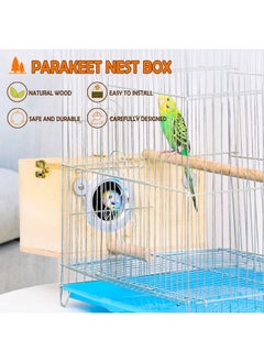 Kathson Parakeet Nest Box Budgie Nesting House Cockatiel Breeding Parrots Mating Box For Lovebirds Large And MediumSized Birds  - Image 2