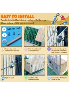 Kathson Parakeet Nest Box Budgie Nesting House Cockatiel Breeding Parrots Mating Box For Lovebirds Large And MediumSized Birds  - Image 4
