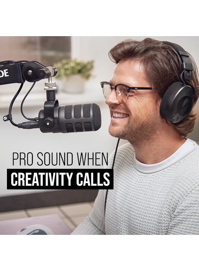 RODE RØDE PodMic USB Versatile Dynamic Broadcast Microphone With XLR and USB Connectivity for Podcasting, Streaming, Gaming, Music-Making and Content Creation (Black) - Image 4