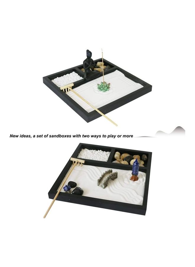 NIBEMINENT 11-Piece Tabletop Meditation Zen Garden Toy Set - Image 2