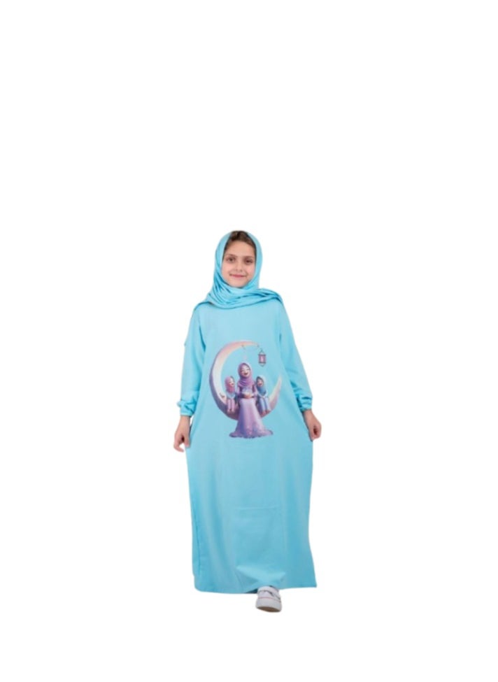 Generic Baby Blue Girls Prayer Dress  - Image 2