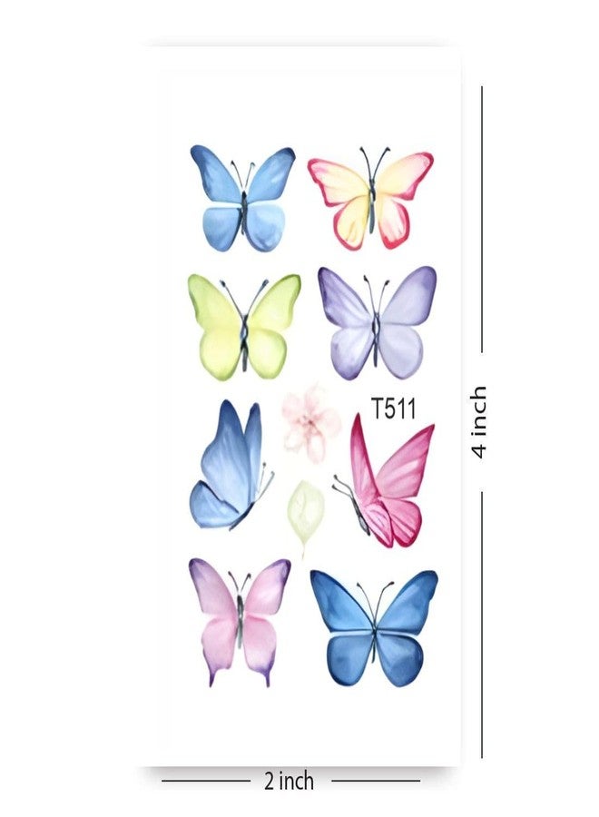Stylizeink Watercolor Butterfly Wall Decals, 4 x 2 inch, 8 Colourful Butterflies, T511 - Image 4