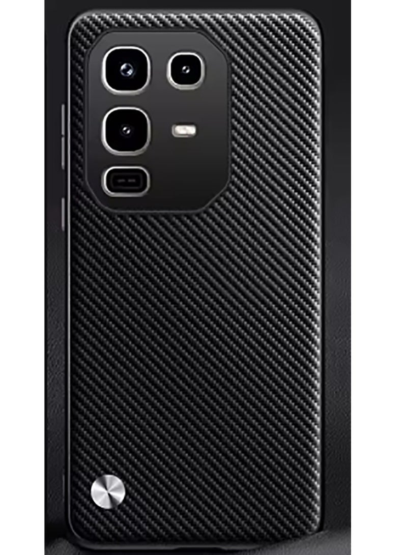 Case for Infinix Note 50/50 Pro, Slim Business Leather Cover with All-Inclusive Lens Protection Minimalist Shockproof Back Case Shell,Black - Image 4