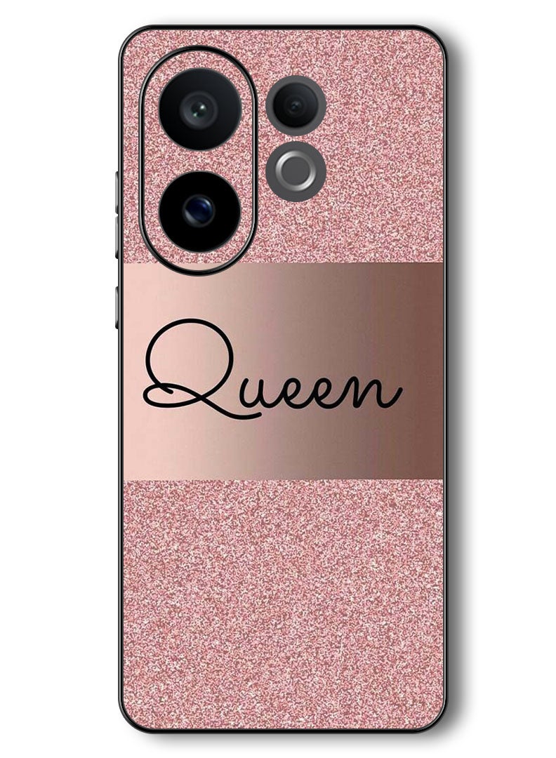 Theodor حافظة متوافقة مع فيفو V60 6.77 بوصة حماية مضادة للصدمات غطاء بامبر كوين جليترز - Image 1